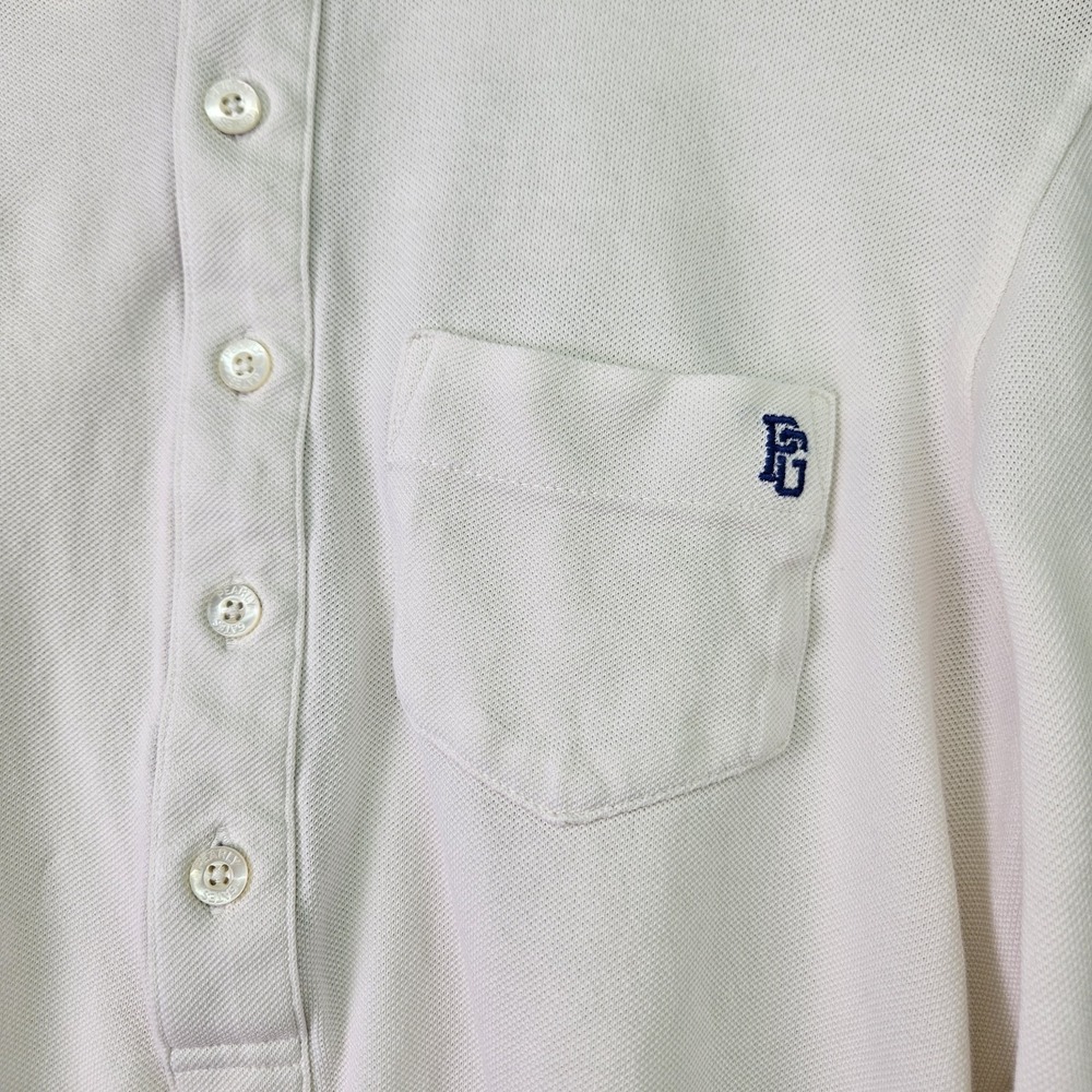 Pearly Gates Golf Polo Shirt Womens Size 4 White Long Sleeve Stretch Japan - Picture 3 of 15